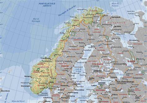 mappa percorso norvegia e capoten nord