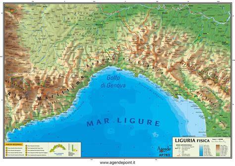 cartina Liguria regionale mostra i luoghi dell'incidente