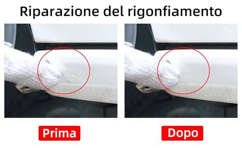 Dettaglio ammaccatura parafango auto