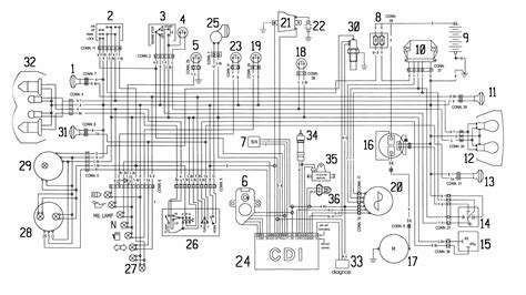 Schema elettrico di un sistema di cambio elettronico per moto