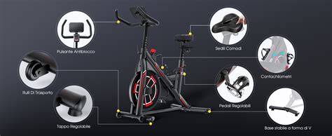 Schema componenti e assemblaggio cyclette