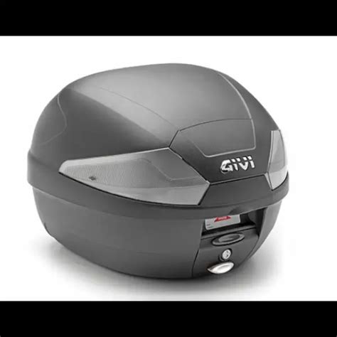 Bauletto Givi MONOLOCK nero montato sul retro di una motocicletta.