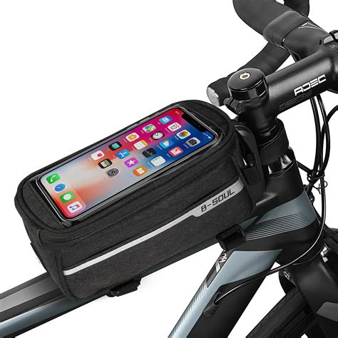 Sacca telaio per bici con porta smartphone integrato