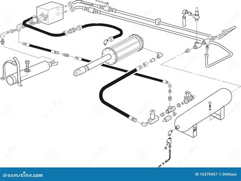 Illustrazione di una bolla d'aria in un circuito idraulico