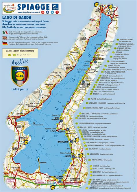 mappa del Lago di Garda con evidenziate le zone degli incidenti