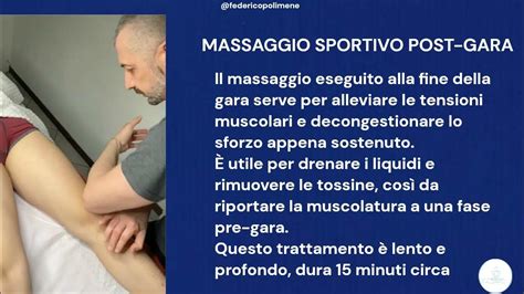 Tecniche di massaggio sportivo post-gara