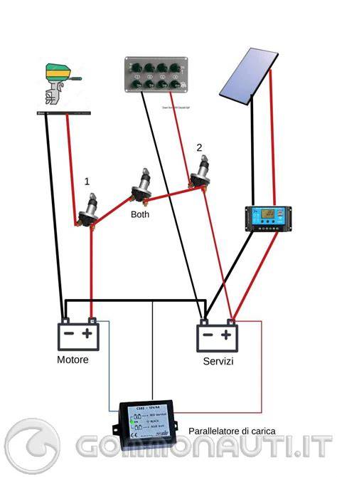 schema di collegamento batteria e connettori