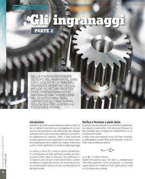 Motivazione di progettazione degli ingranaggi KTM 1991