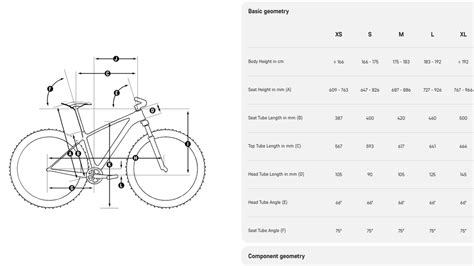 Grafico che illustra l'evoluzione delle geometrie delle mountain bike da downhill
