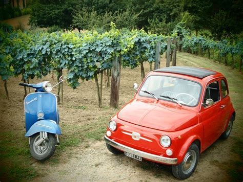 Fiat 500 e Piaggio Vespa affiancate