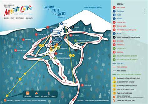mappa delle piste del Catria Bike Park
