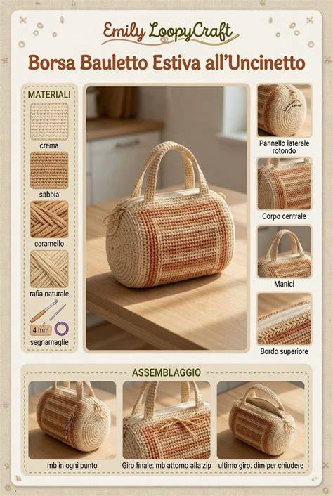 borsa alluncinetto schema e materiali