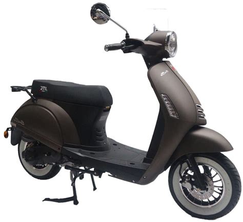 JTC Bella scooter in mat brown with whitewall tires