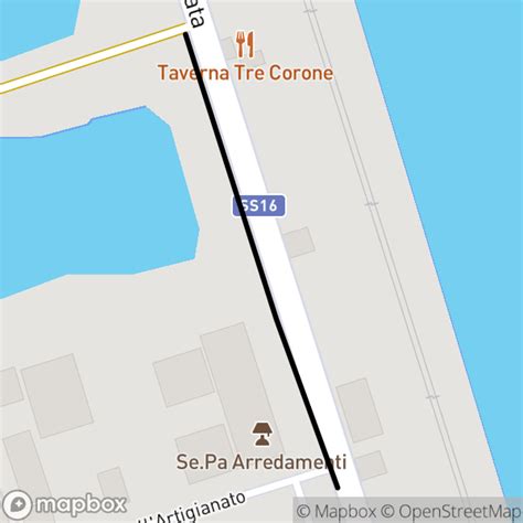 Mappa delle aree circostanti la Pista Motocross Regina a Potenza Picena
