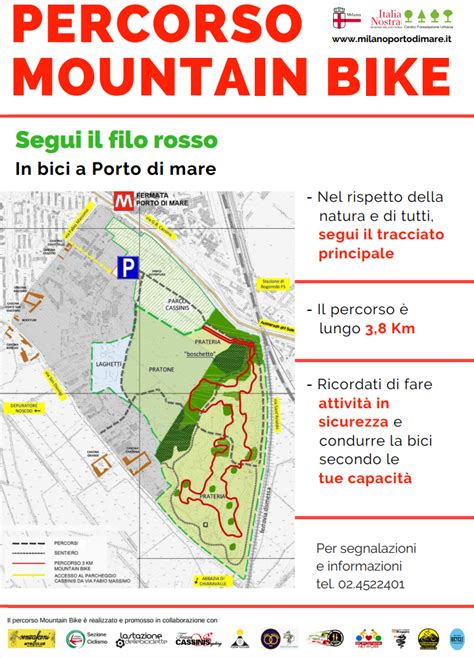 Mappa stilizzata di un percorso mountain bike con indicazioni