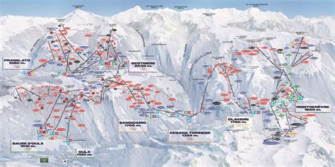 mappa delle piste e seggiovia