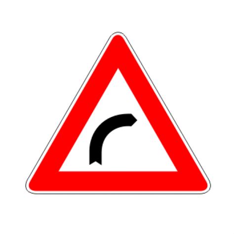 segnaletica stradale di pericolo curva