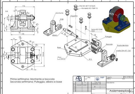 Disegno tecnico componenti Aprilia RSV4