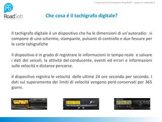 Schema funzionamento tachigrafo digitale