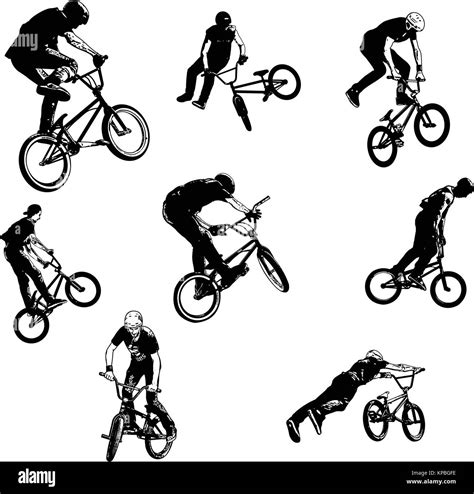 Illustrazione di un ciclista BMX che esegue uno stunt