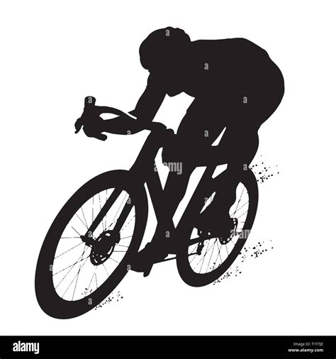 illustrazione vettoriale stilizzata di un ciclista in impennata