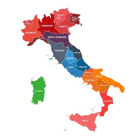 Mappa dell'Italia con evidenziate le regioni di provenienza delle recensioni
