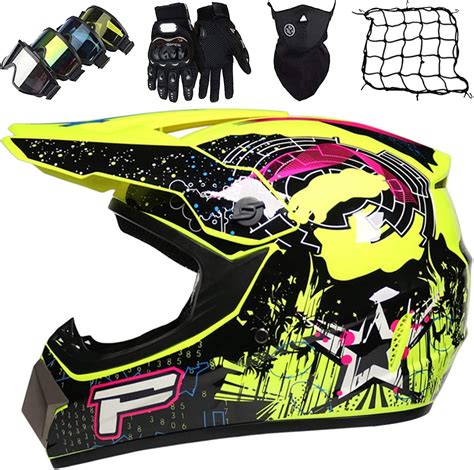 Casco da motocross per bambini con grafica vivace