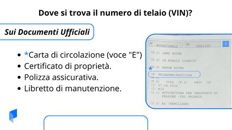 Diagramma che illustra la struttura di un numero di telaio (VIN)