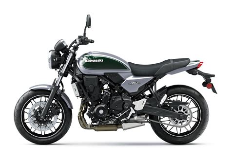 Kawasaki Z650 in grigio titanio con telaio verde
