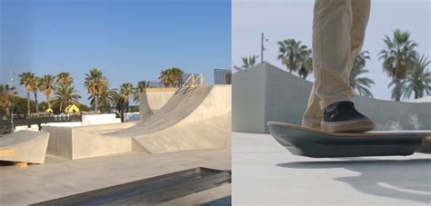 Immagine del Lexus Hoverboard in azione in uno skatepark