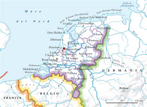 Mappa della provincia del Limburgo, Paesi Bassi