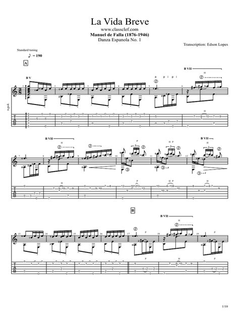 Score of Falla's La Vida Breve