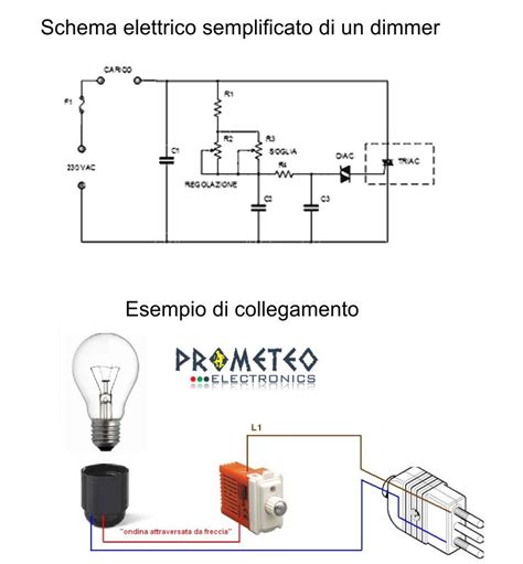 Schema elettrico di un dimmer