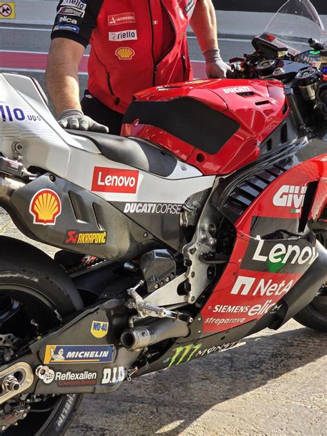 Dettagli aerodinamici carenatura Ducati MotoGP
