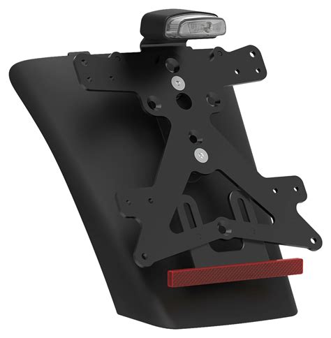 Schema di un portatarga posteriore con targa e luci