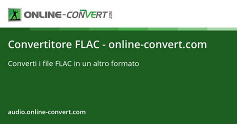 Screenshot dell'interfaccia di un convertitore online da APE a FLAC