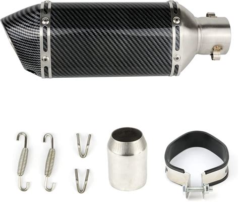 Dettaglio di un silenziatore aftermarket per moto da cross