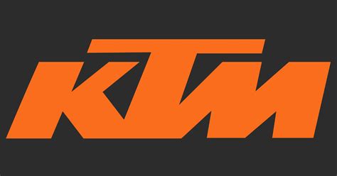 Logo KTM con sfondo di moto