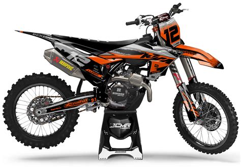 KTM motorcycles with custom graphics