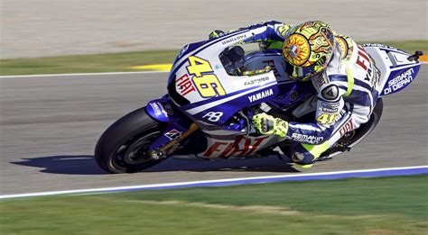 Valentino Rossi durante le prove al Mugello 2010