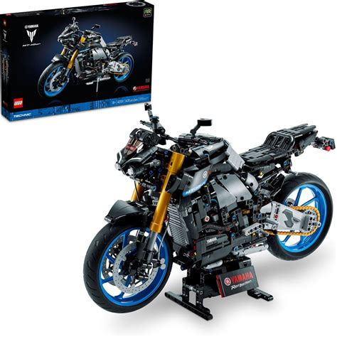 Modello LEGO Technic di una moto sportiva con dettagli realistici