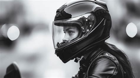 Motociclista che indossa un casco con auricolare Bluetooth