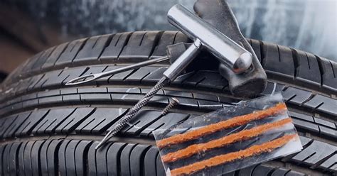 Primo piano di un vermicello per riparazione gomme