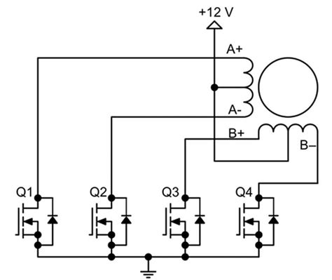 Schema di un driver unipolare con transistor