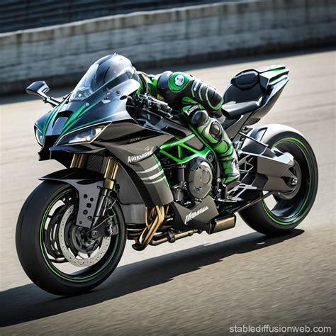 Dettaglio della vernice a specchio della Kawasaki Ninja H2R