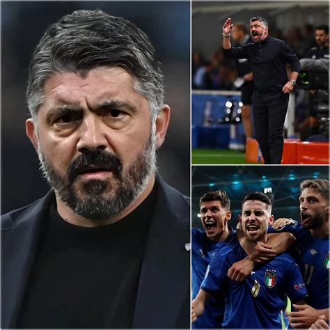 Gennaro Gattuso durante una partita della Nazionale