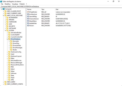 Editor del Registro di Sistema di Windows