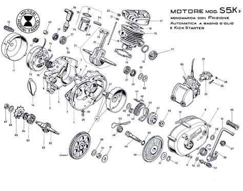 Schema di un motore Piaggio Leader