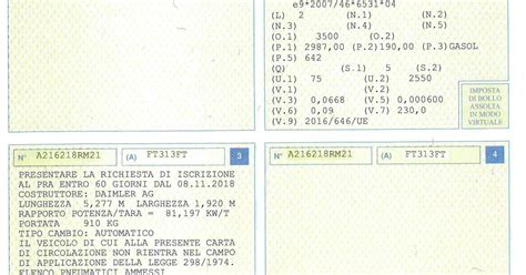 Libretto di circolazione di uno scooter