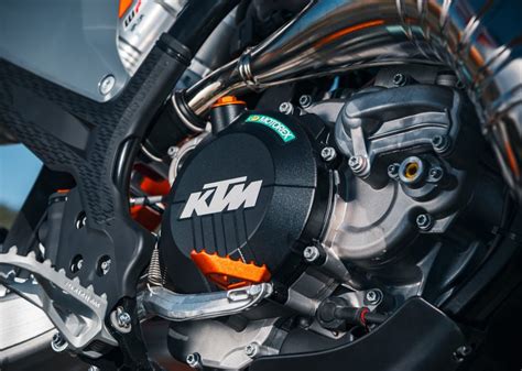 Close-up of KTM PowerParts accessories